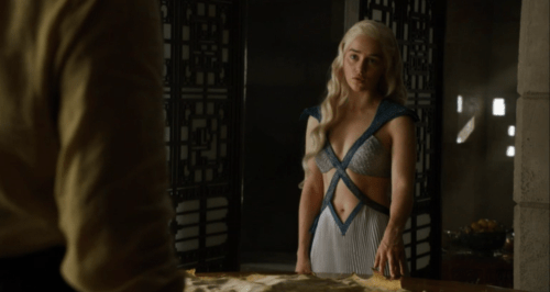Let's just go ahead and call this outfit Daenerys' post-coital lounging duds.
